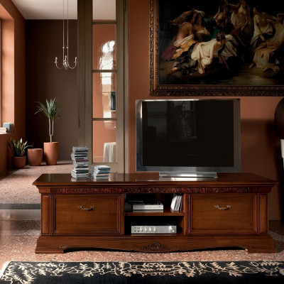 Design Kredens Kredens Side Low Board Szafa Salon RTV Półka Luxury Drewno Nowość