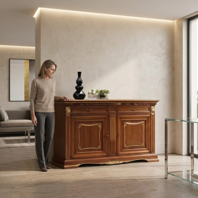 Kredens Kredens Salon Barokowy Kredens xxl Design Nowe Solidne drewno