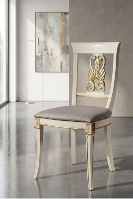 Luxury Design Podkładka Krzesło Krzesła Siedziba Lehn Solidne drewno jadalnia Baroque