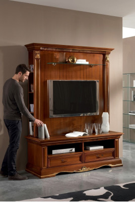 Nadstawka do szafki RTV Jednostka ścienna Szafka RTV ścienna Solidne drewno country house Solidne drewno