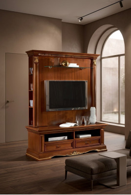 Nadstawka do szafki RTV Jednostka ścienna Szafka RTV ścienna Solidne drewno country house Solidne drewno