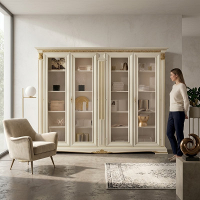 Gablota Szafa Prezentuje Salon Sklep Okno Szafki Design Barok Rokoko Solidne drewno