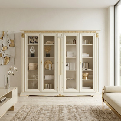 Gablota Szafa Prezentuje Salon Sklep Okno Szafki Design Barok Rokoko Solidne drewno