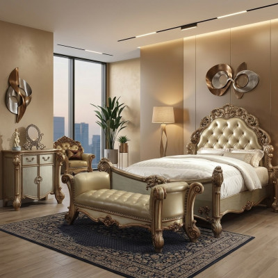 Elegancki szezlong w stylu Recamiere Antyk Sofa z leżakiem Chesterfield