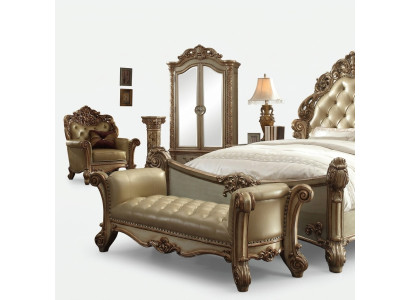 Elegancki szezlong w stylu Recamiere Antyk Sofa z leżakiem Chesterfield