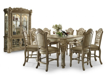 jadalnia dining group zestaw klasyczny Stół obiadowy 6x Fotele Chesterfield