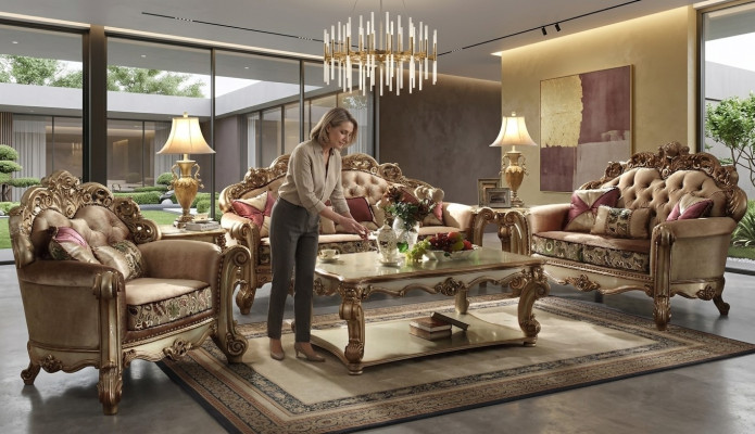 Zestaw sofowy 3+2+1 miejsce do siedzenia Zestaw Sofa Podkładka Kanapy Kanapa Luxury