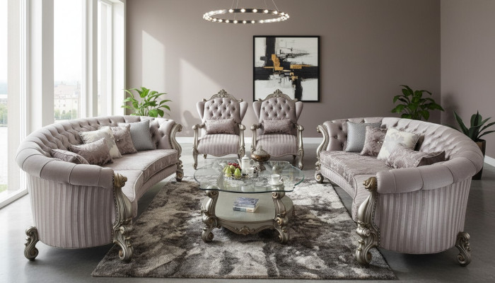Wyjątkowy zestaw luksusowych mebli Chesterfield 4 sztuki. 2x sofa + 2x fotel