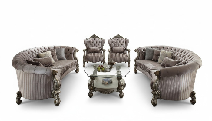 Wyjątkowy zestaw luksusowych mebli Chesterfield 4 sztuki. 2x sofa + 2x fotel