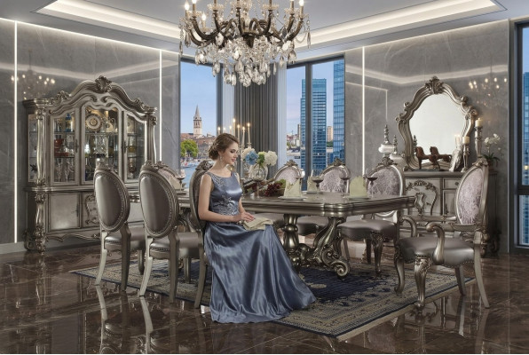 Design Stół obiadowy Design Tabela Drewno jadalnia Meble stół do salonu