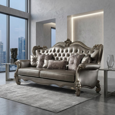 Sofa Chesterfield 3 miejsce do siedzenia Sofa Podkładka Skóra Sofy Salon Trzyosobowa