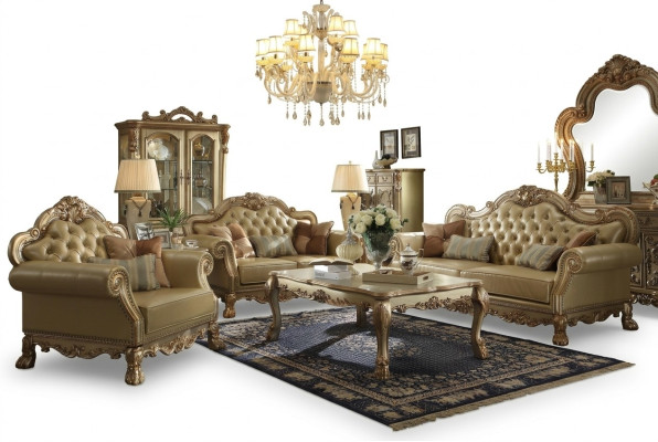 Zestaw sofowy 3+2+1 miejsce do siedzenia Sofa Kanapa Podkładka Ustawić Kanapy Chesterfield Skóra