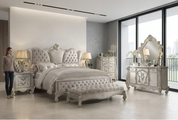 Łóżko Royal Big Size Chesterfield Luksusowe łóżko hotelowe Baroque Rokoko