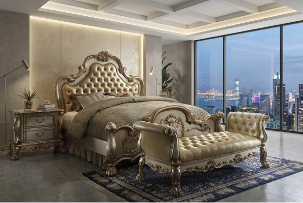 Szezlong sofa rozkładana kanapa leżaki szezlong skóra barokowa rokoko