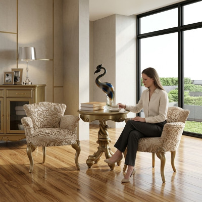Okrągły Stolik Drewno Tabela stolik kawowy sofa projekt salonu