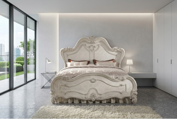 Łóżko Design Podwójne łóżko luksusowe Classic Baroque Chesterfield
