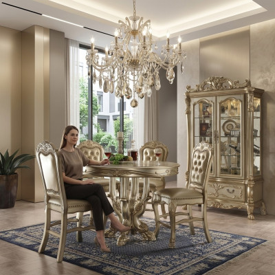 Designerski Okrągły Stół obiadowy Okrągłe Noble Tabela Okrągłe stoły Classic Meble