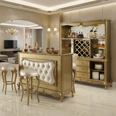 Lady barowe Bar Tabela Drewno Bar stoły Lady Luxury Class Baroque Praca fizyczna Nowe