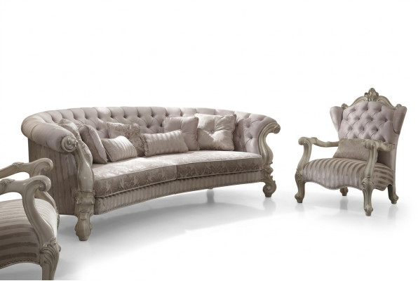 Chesterfield Sofa 4 miejsce do siedzenia Podkładka Luxury Classic Włókienniczy Sofy Baroque