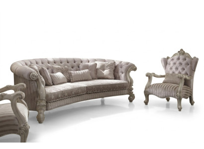 Chesterfield Sofa 4 miejsce do siedzenia Podkładka Luxury Classic Włókienniczy Sofy Baroque