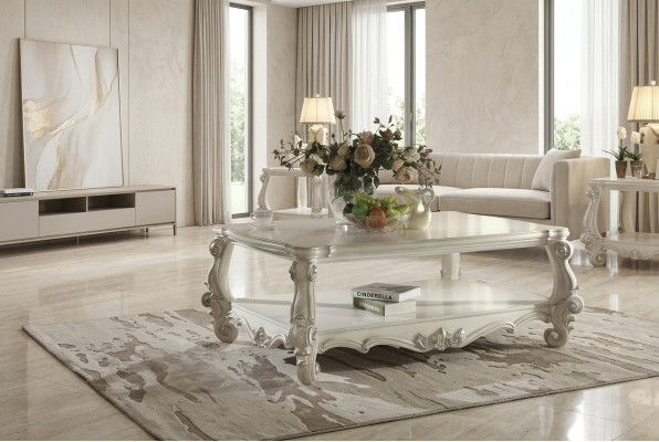 Noble Designer Klasyczny stolik kawowy Deco Stolik Tabela Drewno Baroque