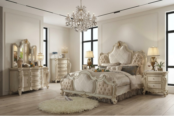 Łóżko Luxury Podkładka Design Łóżko podwójne Małżeństwo Hotel Sleep Pokój Włókienniczy