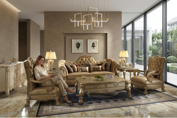 Zestaw sofowy 3+1+1 miejsce do siedzenia Zestaw Sofa Podkładka Couchen Couch Luxury Chesterfield
