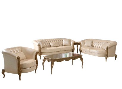 Luksusowe Meble Zestaw sofowy Sofa Podkładka 3+2+1 miejsce siedzące z stolikiem kawowym Kanapy