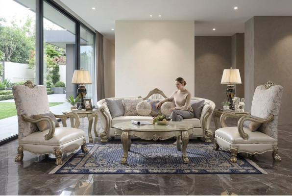 Zestaw sofowy 4+1+1 miejsce do siedzenia Żywy krajobraz Sofa Couch Podkładka Ustawić