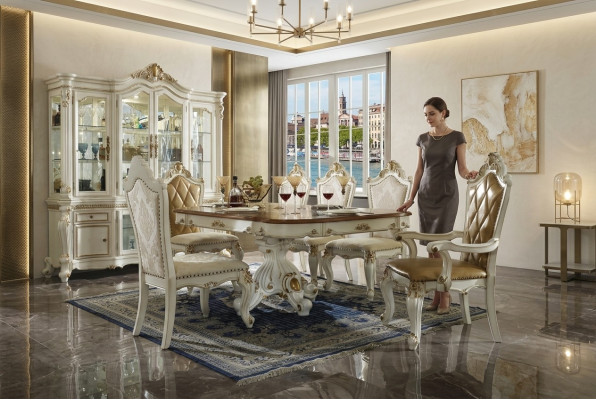 jadalnia Krzesła 1x Krzesło Deko Fotel Zestaw Lounge Club z Podłokietniki Luxury