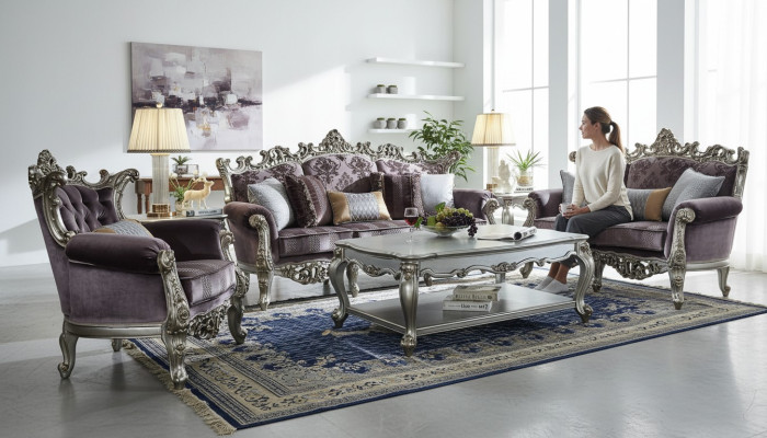 Luksusowe Meble Sofa Zestaw sofowy Couch Podkładka 3+2+1 miejsce do siedzenia z stolikiem kawowym