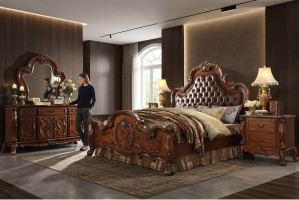 Design Sypialnia 5 szt. Kompletny zestaw Sypialnia Łóżko Stolik nocny