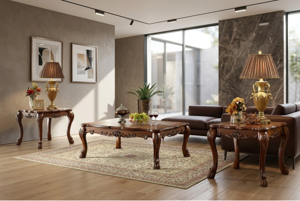 Klasyczny stolik kawowy barokowy Stolik Sofa Design do salonu