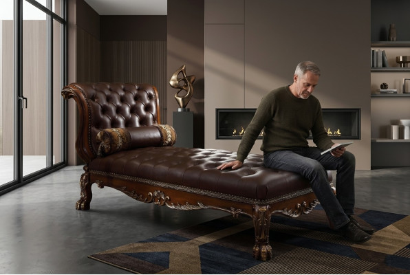 Szezlong Chesterfield Leżak Ottoman Sofa Sofa Chesterfield