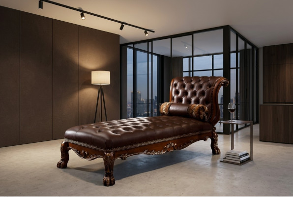 Szezlong Chesterfield Leżak Ottoman Sofa Sofa Chesterfield