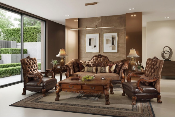 Sofa Chesterfield 2-osobowa Luksusowa Podkładka Sofy Design Włókienniczy Dwumiejscowa Drewno