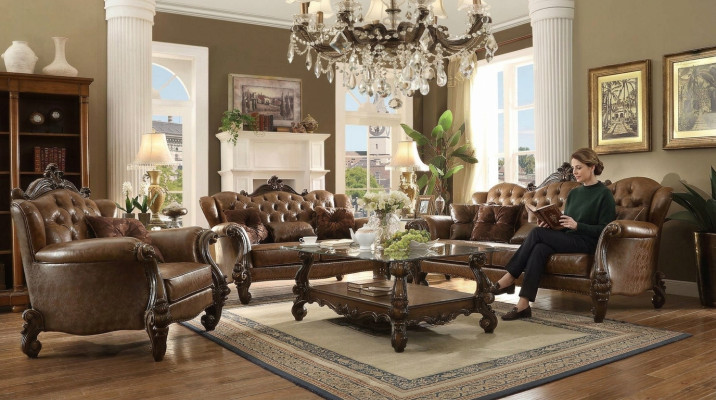 Skórzana sofa Zestaw sofowy 3+1+1 miejsce do siedzenia Zestaw Ustawić tapicerowaną sofę kanapową