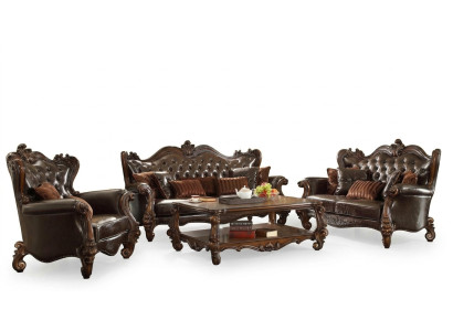 Zestaw sofowy 3+1+1 miejsce do siedzenia Skóra Sofa Kanapa Podkładka Ustawić Zestaw sofowy