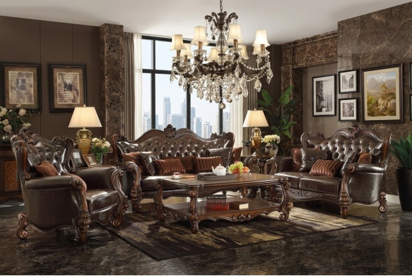 Klasyczny Ustawić 3+2+1 Zestaw sofowy Sofa Sofa Skóra Sofa Podkładka
