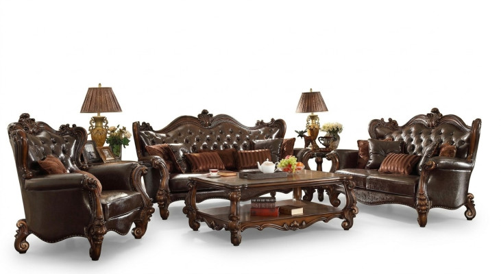 Podkładka Ustawić Grupa Drewno Rzeźbione Meble Zestaw sofowy 3+2 Siedziba Sofa