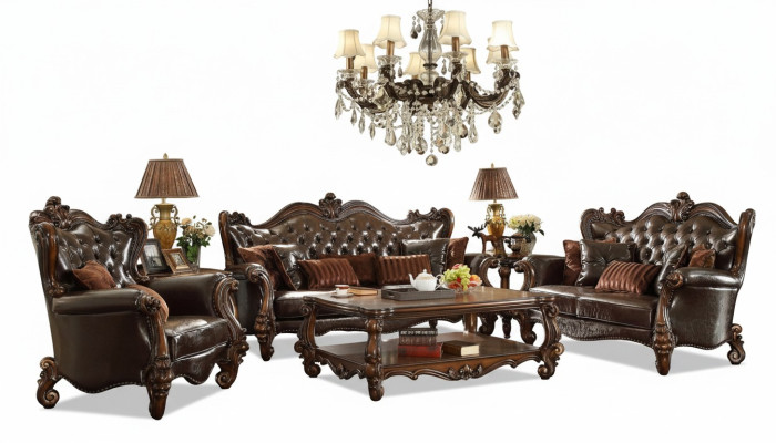 Luksusowy zestaw sofowy Chesterfield 3+2+1 miejsce do siedzenia + stolik kawowy Meble Couch