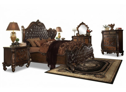 Zestaw Sypialnia Klasy Luksusowej Barokowy Rokoko Łóżko Decor Podwójne łóżko