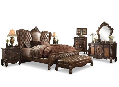 Skórzane łóżko Chesterfield Łóżko łóżka Podkładka Design Podwójne łóżko 180x200cm