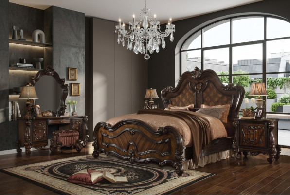 Chesterfield Podwójne łóżko Łóżko Design Łóżko małżeńskie Luksusowe łóżko w stylu barokowym Antyk
