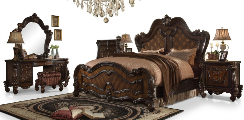 Chesterfield Podwójne łóżko Łóżko Design Łóżko małżeńskie Luksusowe łóżko w stylu barokowym Antyk