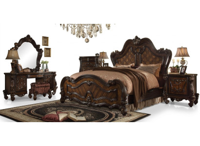 Chesterfield Podwójne łóżko Łóżko Design Łóżko małżeńskie Luksusowe łóżko w stylu barokowym Antyk