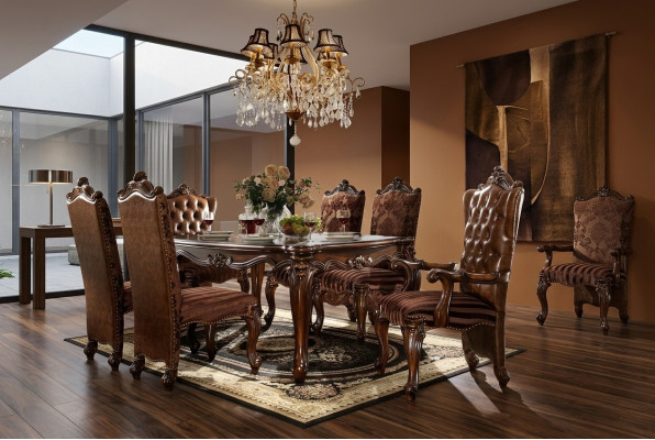 Klasyczny luksusowy Tabela Drewno stoły Deco Rokoko Barok Salon jadalniany w stylu Antyka