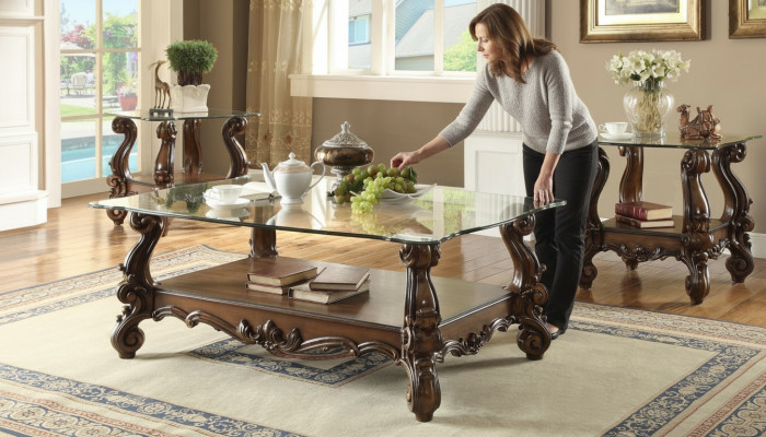 Szlachetny designerski stolik kawowy Stolik dekoracyjna sofa do salonu Tabela Baroque