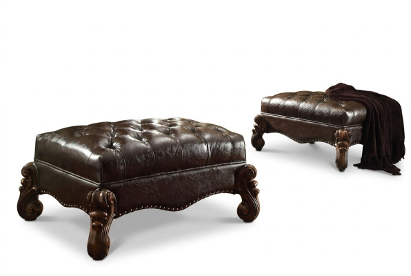 Podnóżek Stołek tapicerowany otomana Stołek Chesterfield Barok