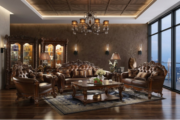 Classic Ustawić 3+2+1+1 miejsce do siedzenia Zestaw sofowy Couch Sofa Skóra Sofa